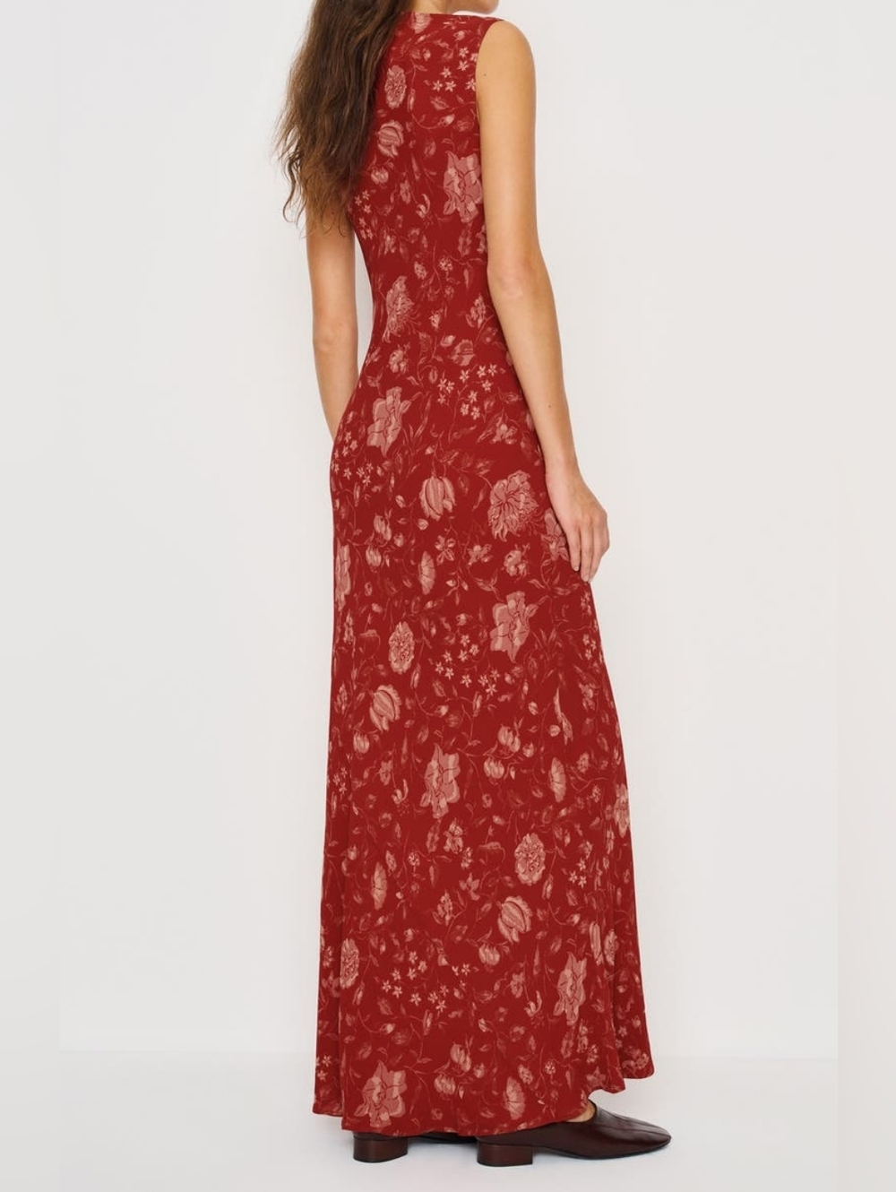 Reformation Prescott Dress in Red Floral Sleeveless Maxi Size Medium - Picture 2 of 11